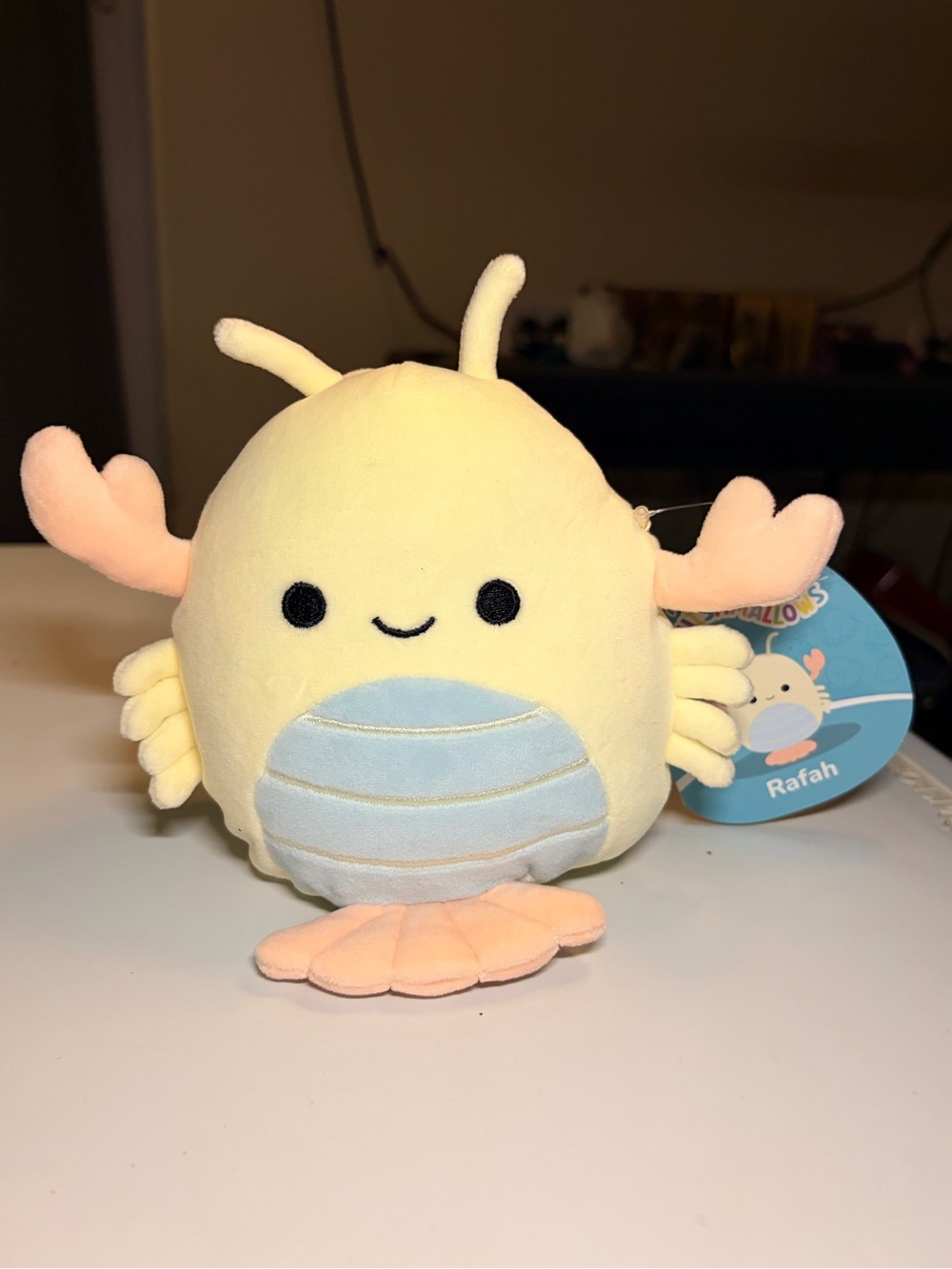 Squishmallows Rafah Yellow Pink Blue Plush Stuffed Animal